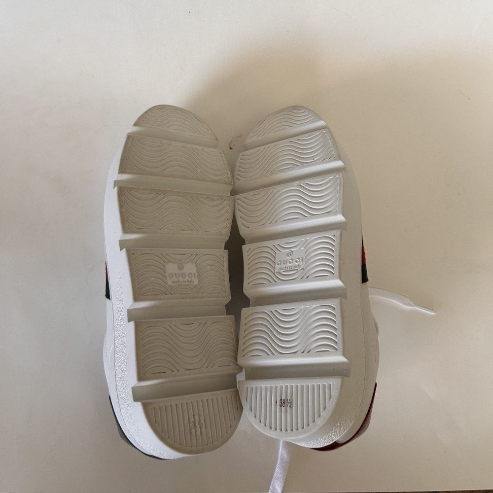 GUCCI Ace Women's White Leather Platform Sneakers Size 8.5 NIB 577573 - Picture 11 of 12